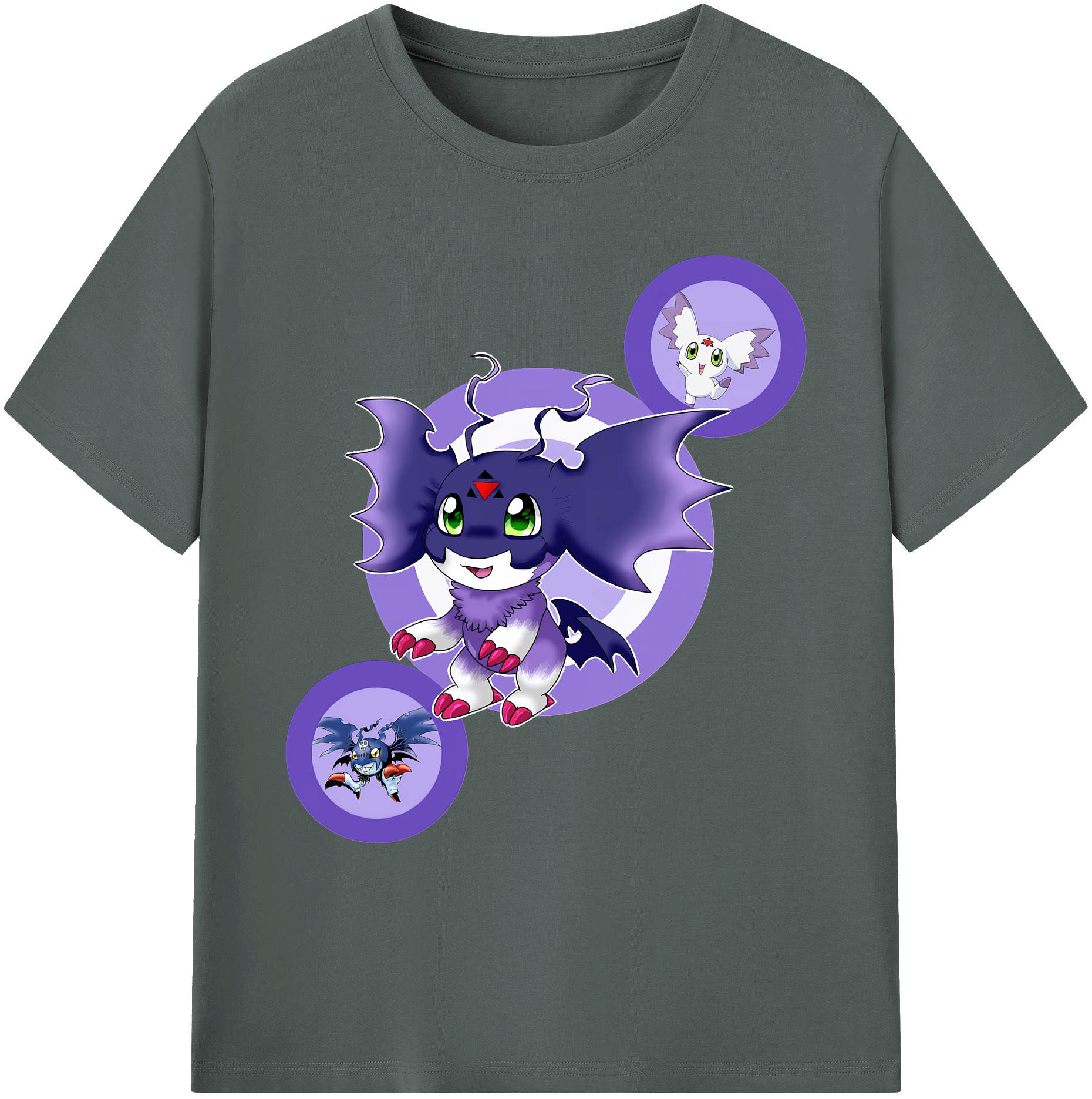 （画像用） Digimon デジタルモンスター/デジモン 綿100％ メンズ半袖Tシャツ｜肌触りやわらか＆通気性